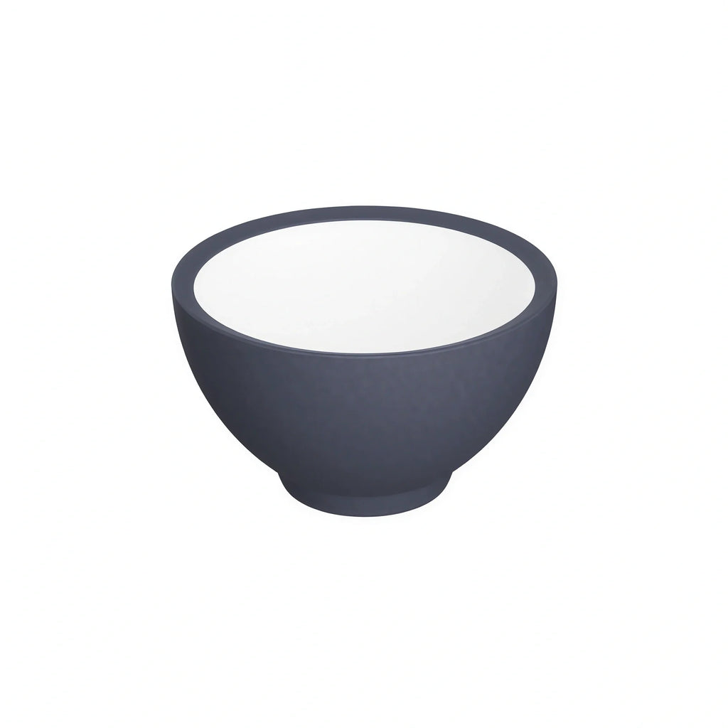 Global Tableware Collective Dalebrook, Trafalgar DBTW4738GRP Round Melamine Pot, 11 oz, White & Grape, 4-3/4" x 2-7/8"