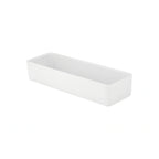 Global Tableware Collective Dalebrook, Kata DBTW4218 Rectangular Melamine Salad Bar Crock, 7 qt, White, 20-1/2" x 6-7/8" x 3-7/8"