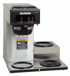 BUNN 13300.0003 Pourover Commercial Drip Coffee Maker with 3 Warmers, Manual Water Fill, 120V
