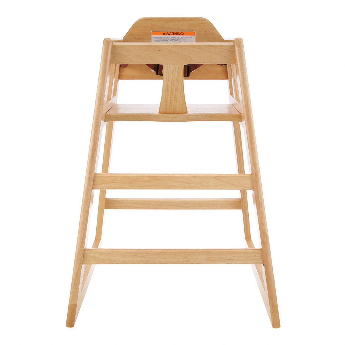 AllPoints Foodservice Parts & Supplies 186305 Hardwood Restaurant High Chair, 27-1/2" High, Natural Finish, with Safety Strap