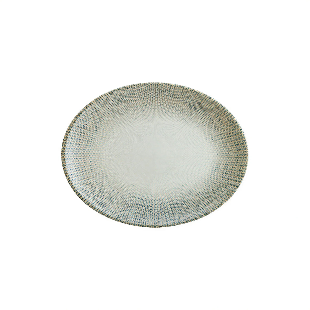 Global Tableware Collective Bonna, Moove BNSMTSWYMOV25OV Porcelain Oval Plate, Flat Edge, 9-5/8" x 7-5/8" 1 Dozen