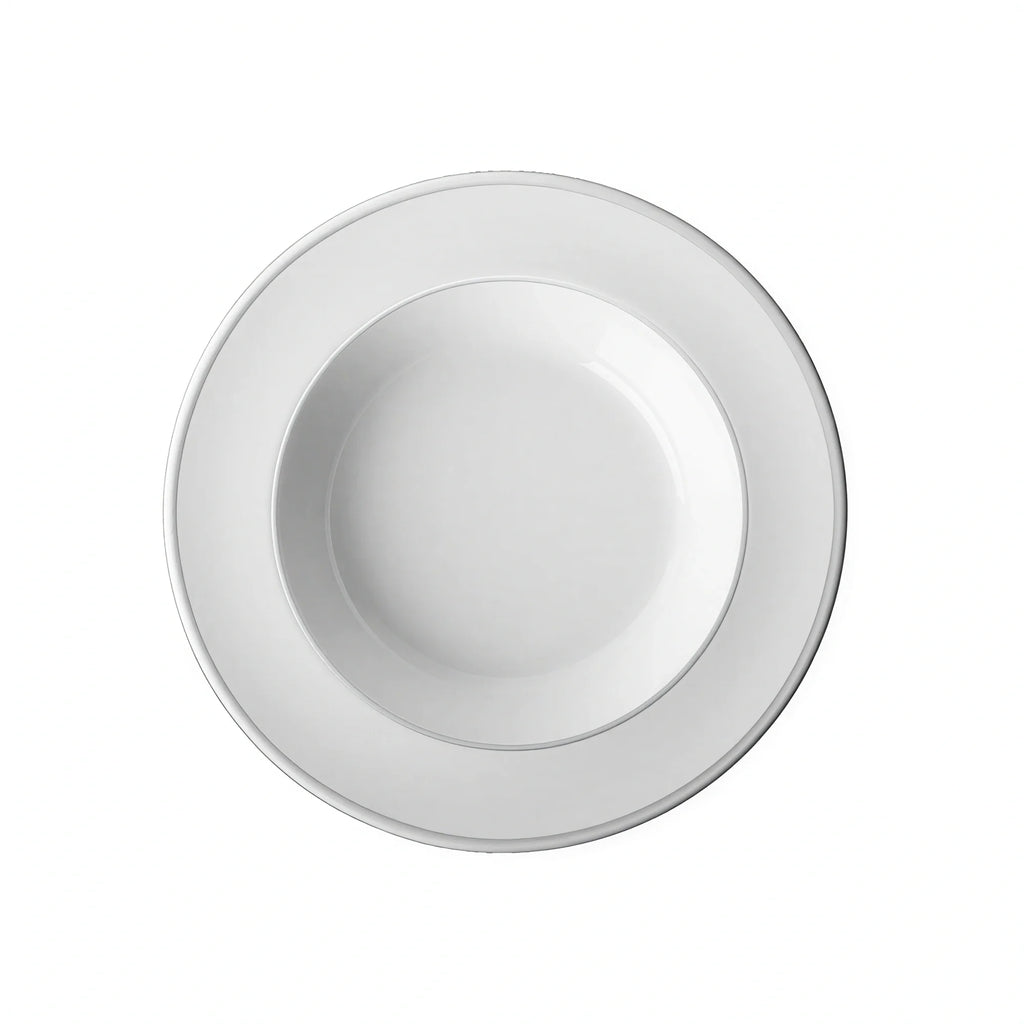 Global Tableware Collective G. Benedikt GBEXL19231 Porcelain Plate, 9-inch, Deep Rim, Round, White