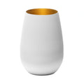 Global Tableware Collective Stolzle, Glisten Z3520012EL086 Stemless Crystalline Wine Glass, 16.5 oz, Matte White & Gold Case of 2 Dozen