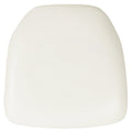 Flash Furniture BH-WH-HARD-VYL-GG White Vinyl Chair Cushion for Chiavari Chairs, 15-1/2"W x 15-1/2"D x 2"H
