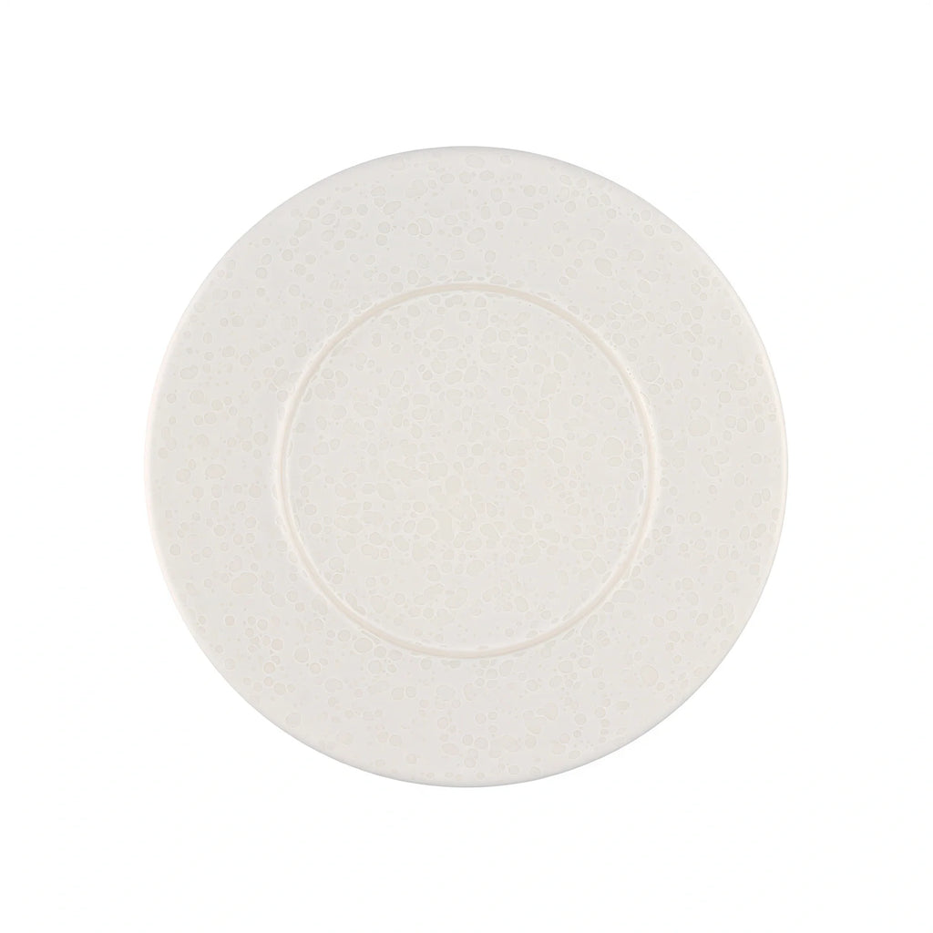 Global Tableware Collective Mesa Ceramics FF7026170000 Round Stoneware Plate, 8-5/8 in, Gota Chalk
