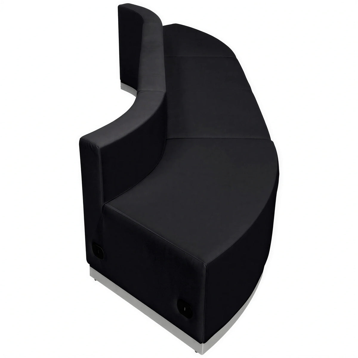Flash Furniture Hercules - Alon ZB-803-780-SET-BK-GG Modular Black LeatherSoft Reception Seating Set with 2 Chairs and Loveseat