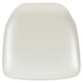 Flash Furniture BH-IVORY-HARD-VYL-GG Ivory Vinyl Chair Cushion for Chiavari Chairs, 15-1/2"W x 15-1/2"D x 2"H