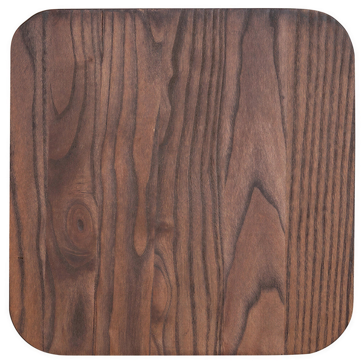 Flash Furniture CH-31320M1D-GG Elm Wood Seat with Brackets, Rustic Walnut Finish, for Metal Chairs