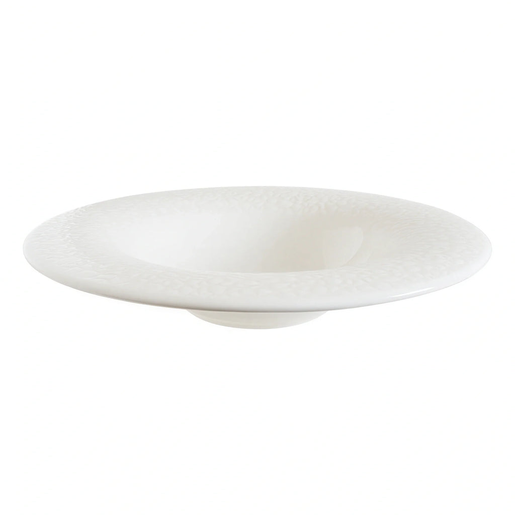 Global Tableware Collective Bonna, Albus BNSMLEABS28CK Round Porcelain Deep-Rim Plate, 11-1/8" Diameter, 2" High