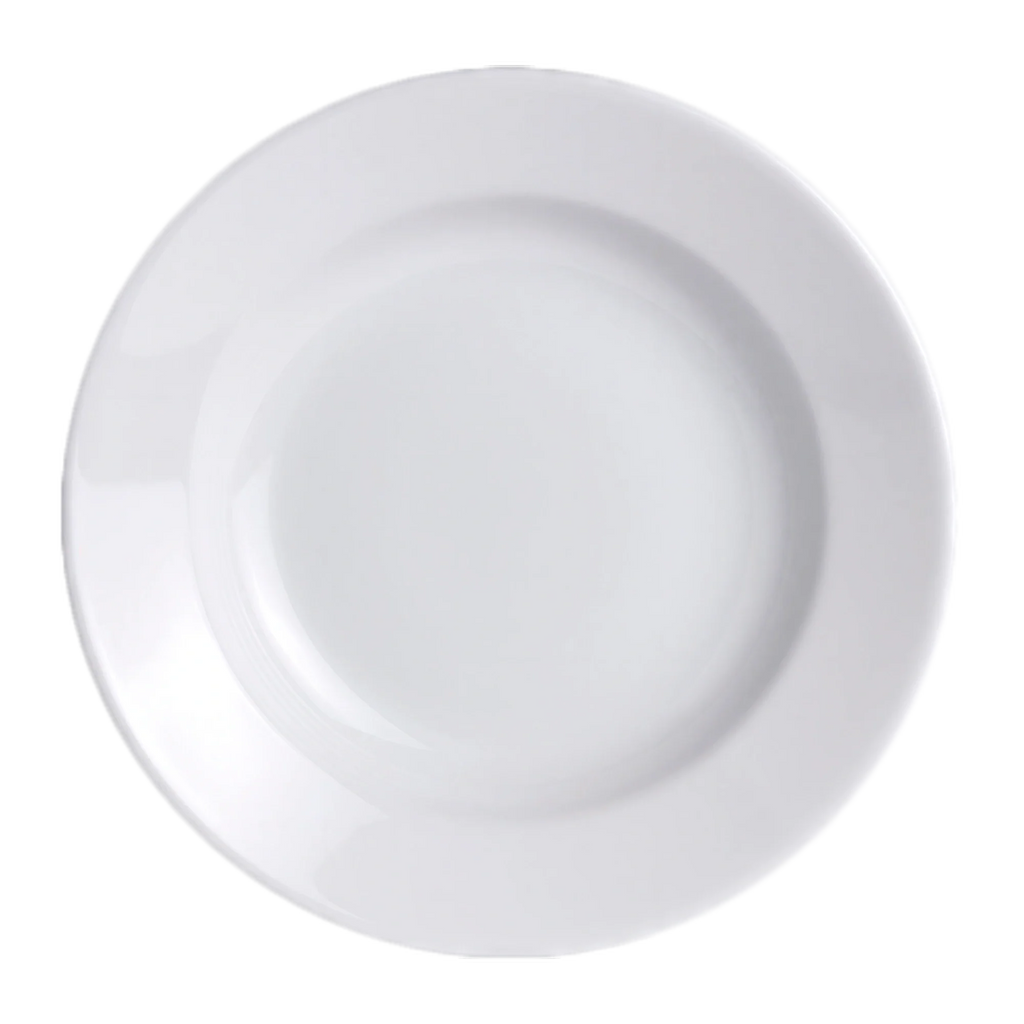 Global Tableware Collective Folio, Montego 6334P469 Rimmed Round Porcelain Soup Bowl, 10.5 oz, 9.25" Case of 2 Dozen