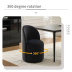 360 Degree Swivel Armless Dining Barrel Chair with Stain-Resistant Upholstery - Multiple Colors