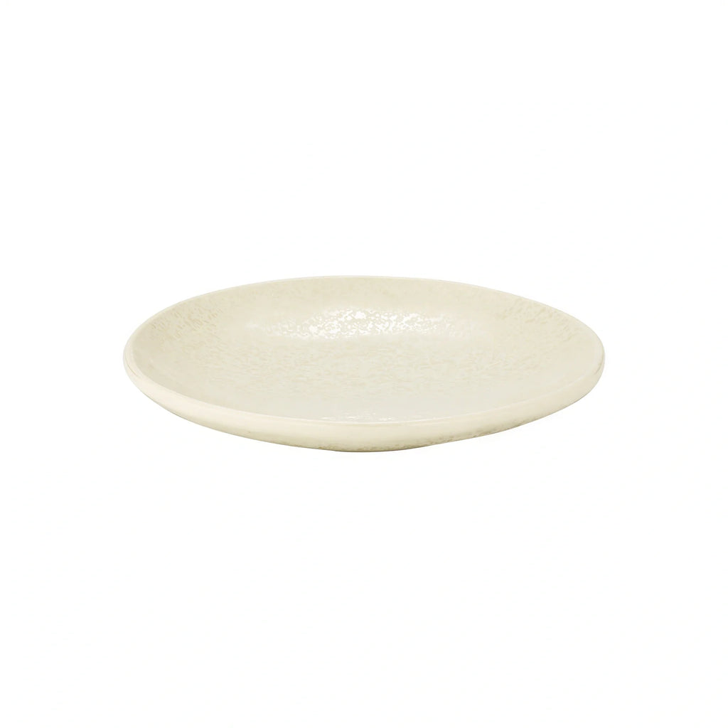 Global Tableware Collective Dalebrook, Mineral DBTCM4712 Round Melamine Plate, 8 in, Mineral Crackle Parchment, 1-1/8 in