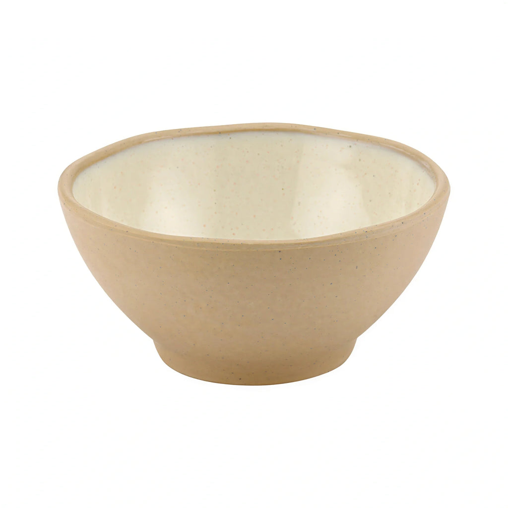 Global Tableware Collective Dalebrook, Marl DBTCM4606 Round Melamine Bowl, 27 oz, Cream, 6-3/4" Dia x 3-1/8" H