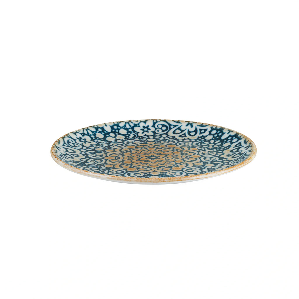 Global Tableware Collective Bonna, Gourmet BNALHGRM17DZ Round Porcelain Flat Plate, 6-3/4-Inch, Flat Edge 1 Dozen