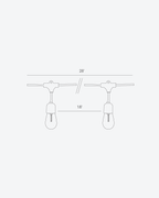 Solar LED Hanging String Lights with Brass Sockets