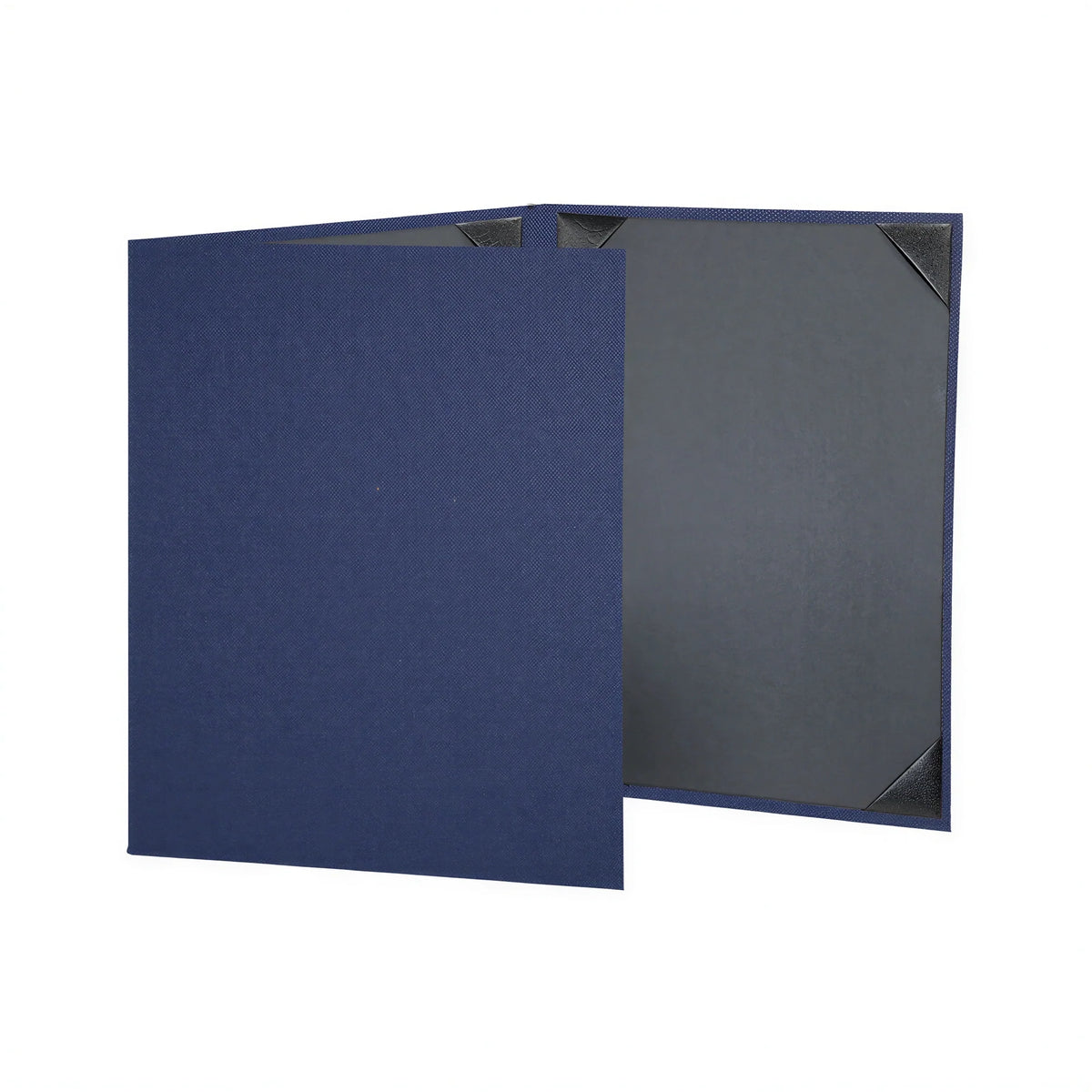 Risch LINEN-3V 8.5X11 Hardback Vinyl Menu Cover, 8-1/2 x 11, Fold-Out, 3-View Case of 25