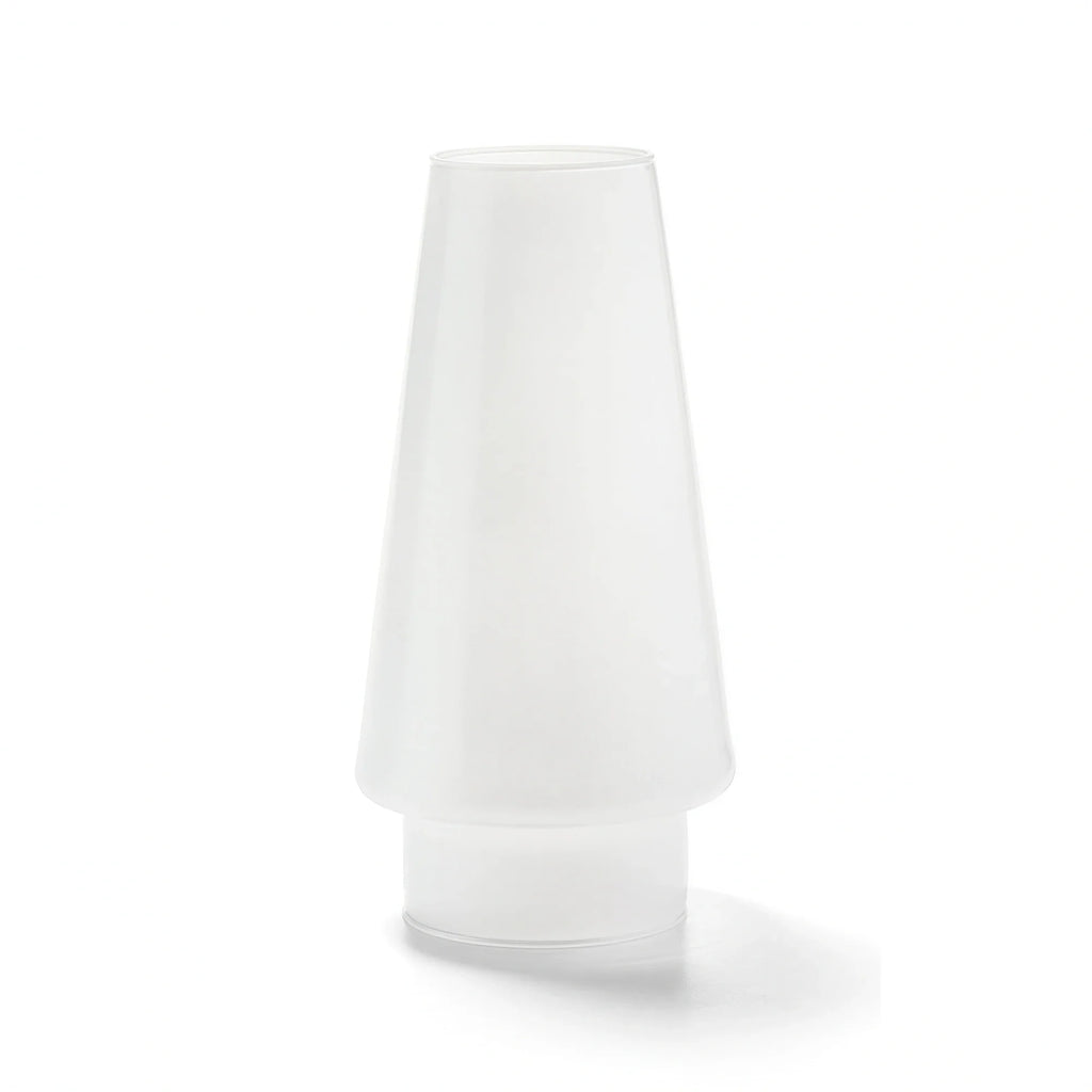 Hollowick/Steelite 36SL Conical Glass Fitter Globe, 4" Diameter x 6-3/4"H, for 3" Fitter Base, Satin Linen