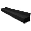 Flash Furniture Hercules - Alon ZB-803-490-SET-BK-GG Modular Reception Seating Set, Black LeatherSoft, 3 Chairs, 2 Loveseats & Ottoman