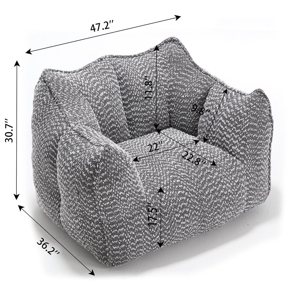 Chenille Arm Chair with Highly Resilient Foam - Multiple Colors
