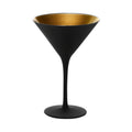 Global Tableware Collective Stolzle, Glisten Z14025EL096 Martini Glass, 8-1/2 oz, Matte Black & Gold, Crystalline Case of 2 Dozen