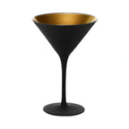 Global Tableware Collective Stolzle, Glisten Z14025EL096 Martini Glass, 8-1/2 oz, Matte Black & Gold, Crystalline Case of 2 Dozen