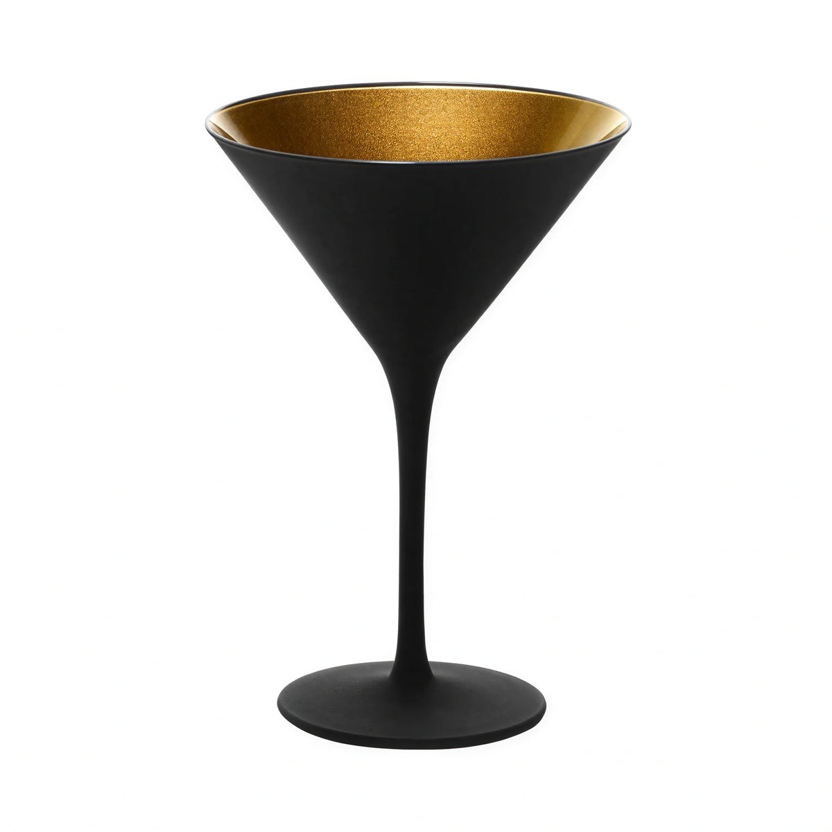 Global Tableware Collective Stolzle, Glisten Z14025EL096 Martini Glass, 8-1/2 oz, Matte Black & Gold, Crystalline Case of 2 Dozen