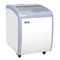 Admiral Craft Black Diamond BDCF-6-CG 6.4 Cu Ft Sliding Glass Top Chest Freezer with Curved Lid and LED Lighting