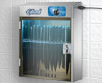 Edlund KSUV-18 UV Knife Sterilizer Cabinet, Stainless Steel, Countertop, 12-Knife Capacity, Mechanical Timer