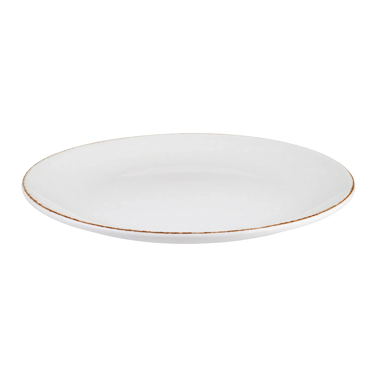 Global Tableware Collective Bonna, Gourmet BNE100GRM27DZ Round Porcelain Flat-Edge Plate, 10-5/8" 1 Dozen