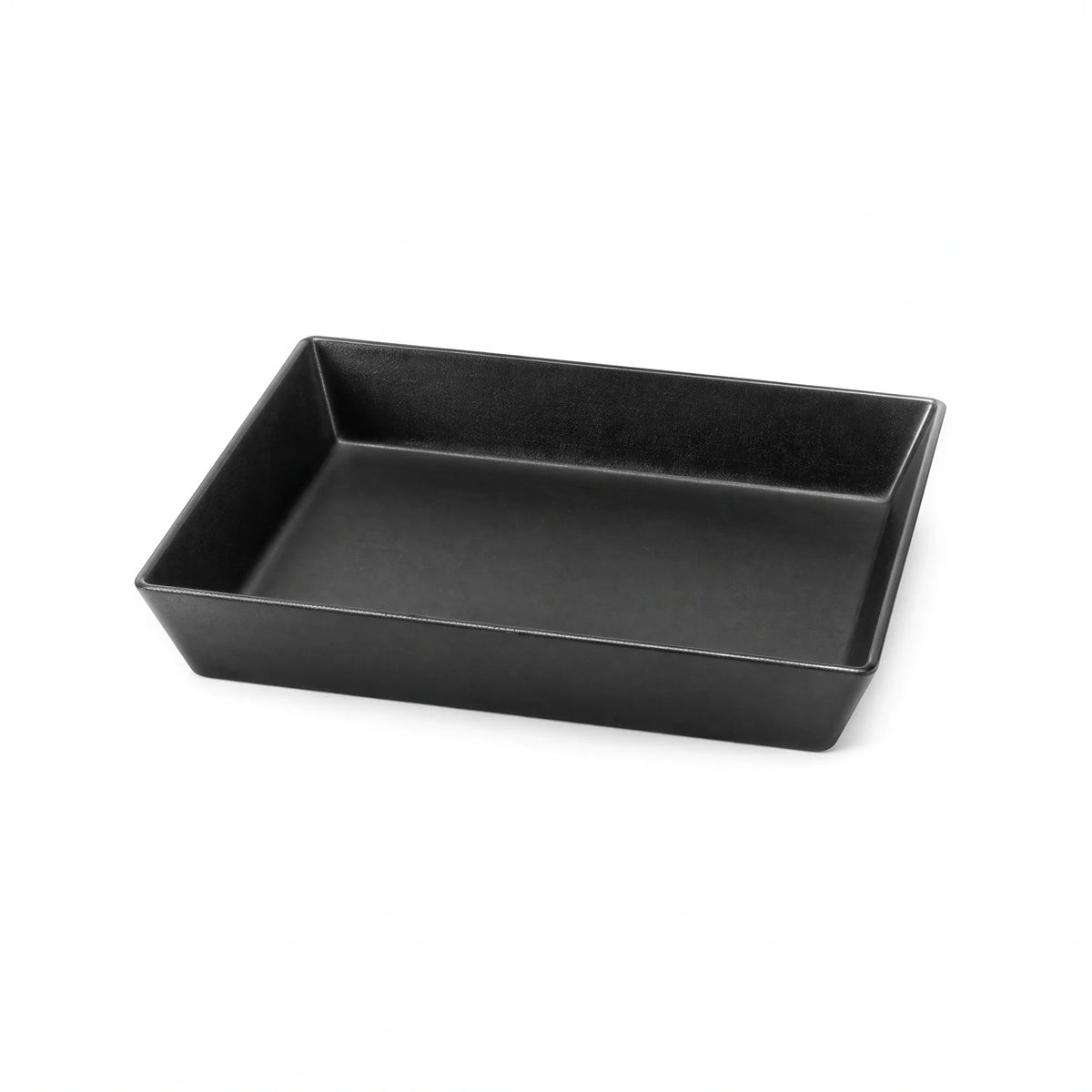 Steelite Delfin, Supermarket DFBRC1210LT010 Rectangular Melamine Bowl, 3.25 qt, 12"W x 10"D x 2"H, Linen Black