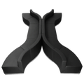 Flash Furniture Hercules - Alon ZB-803-630-SET-BK-GG Modular Black Reception Configuration with Chairs and Loveseats