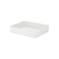 Global Tableware Collective Dalebrook, Kata DBTW4226 Rectangular Melamine Salad Bar Crock, 4.5 qt, White, 13-5/8" x 10-1/4" x 2-3/4"