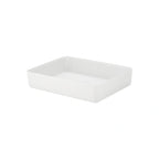 Global Tableware Collective Dalebrook, Kata DBTW4226 Rectangular Melamine Salad Bar Crock, 4.5 qt, White, 13-5/8" x 10-1/4" x 2-3/4"