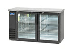 Arctic Air ABB60G Two-Section Glass Door Back Bar Refrigerator, 61-Inch, 16.7 Cu. Ft., Black, Side-Mounted Self-Contained
