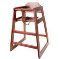 AllPoints Foodservice Parts & Supplies 86299 Restaurant High Chair, 27-1/2 in H, Hardwood, Mahogany Finish, Safety Strap