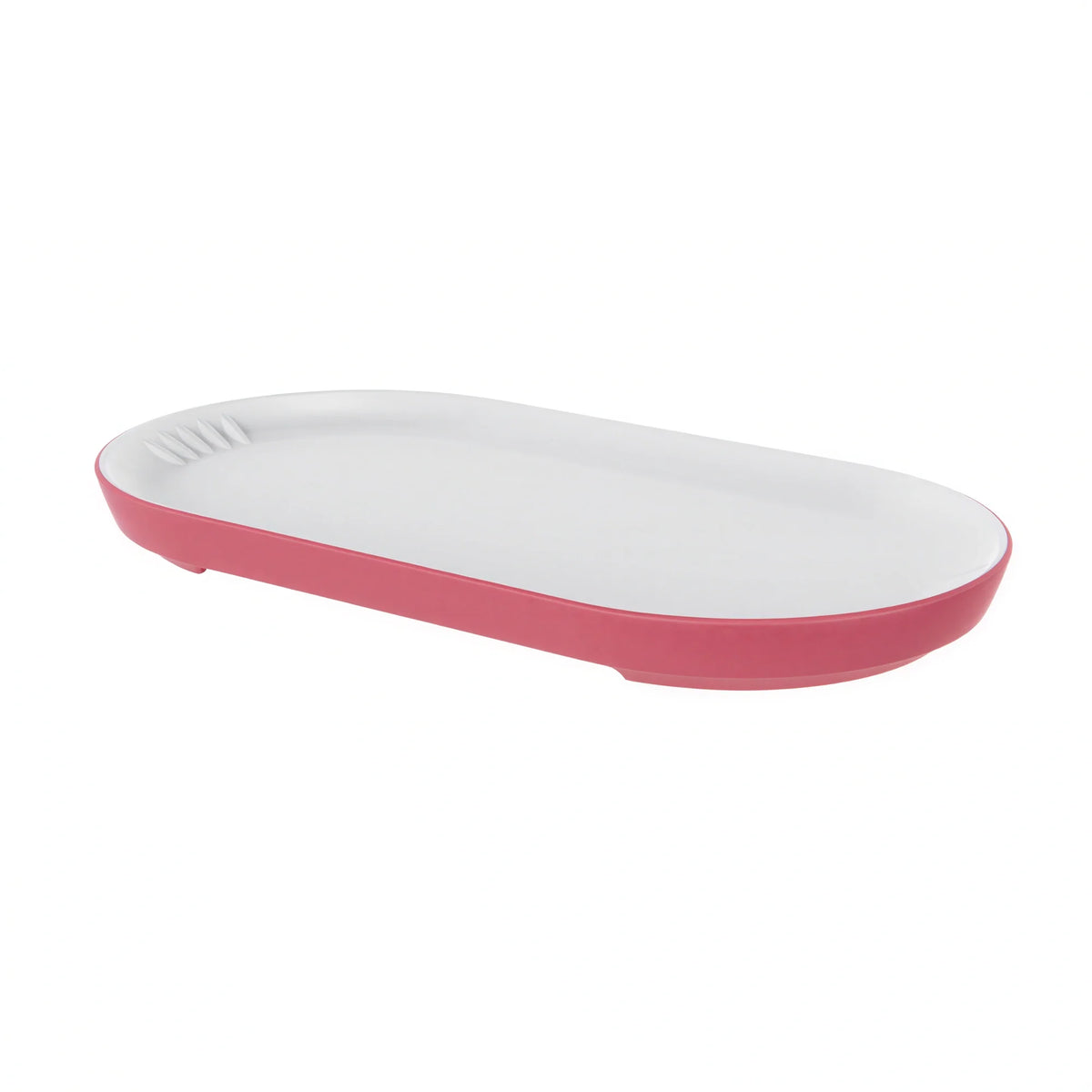 Global Tableware Collective Dalebrook, Talon DBTRC50018 Oval Melamine Pill Plate, Cherry, 13 x 7 x 1-1/8 in