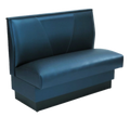 ATSMFG ATS AT&S-ASD-W48-VS GR6 MFG Single Upholstered Restaurant Booth, 30"L x 48"H, V-Shape Back, Vinyl Kick Plate