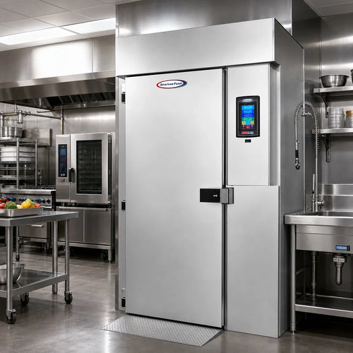 American Panel HURRiCHiLL AP20BCF200-2 Roll-In Remote Blast Chiller/Shock Freezer, 200 lb Chill/120 lb Freeze, 1 Mobile Rack