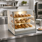 Antunes DC-27L-9500701 Countertop Pastry Display Case, Full-Service, 3-Tier Acrylic with Lighting