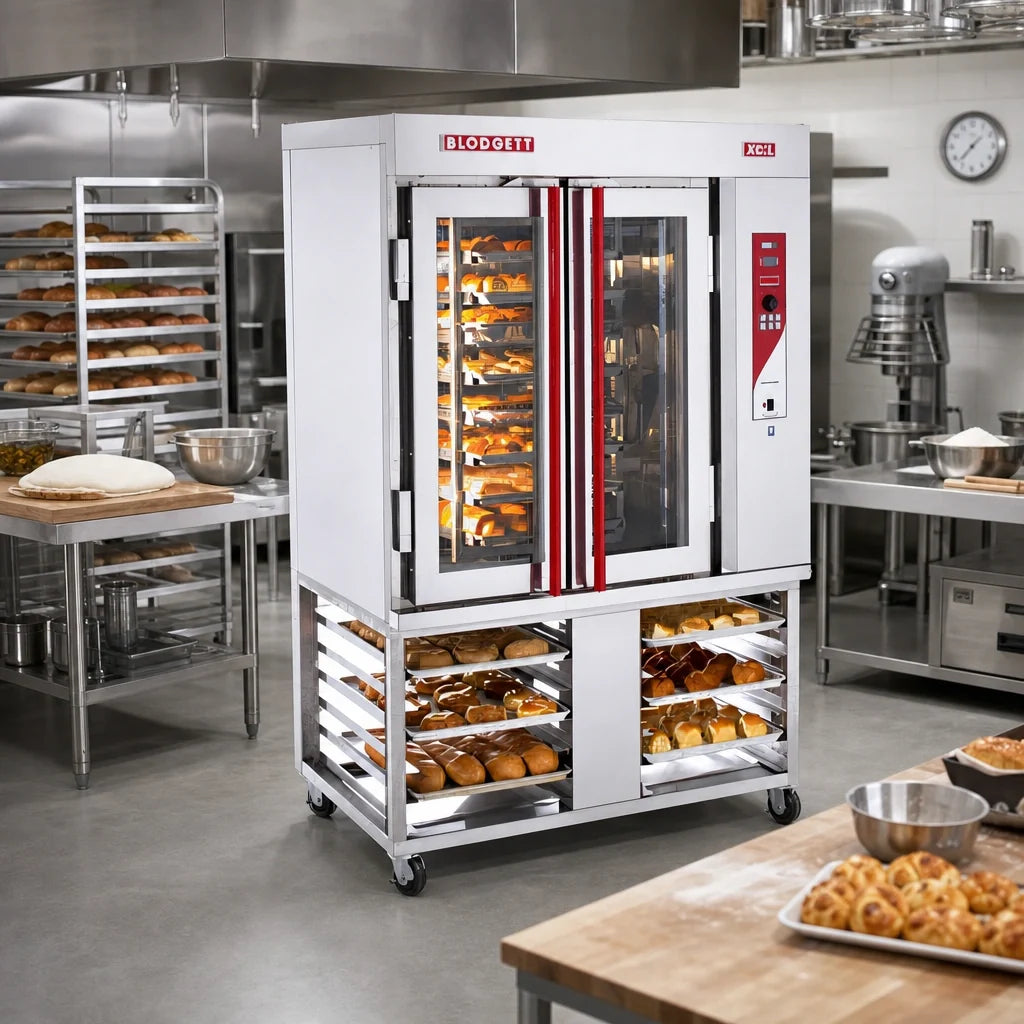 Blodgett XR8-G/STAND Rotating Rack Gas Bakery Oven with Stand, 8-Pan Capacity, Programmable Digital Controls, Stainless Steel