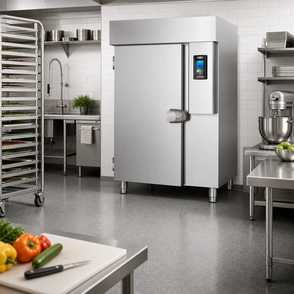 American Panel HURRiCHiLL AP24BCF300-3-R Roll-In Remote Blast Chiller/Shock Freezer, 300 lb Capacity, 1 Mobile Rack