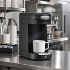 Hamilton Beach Commercial HDC200B Hamilton Beach Single-Cup Pod Coffee Maker, Front-Loading, Automatic Shutoff, Fits 8–12 oz. Cups Case of 6