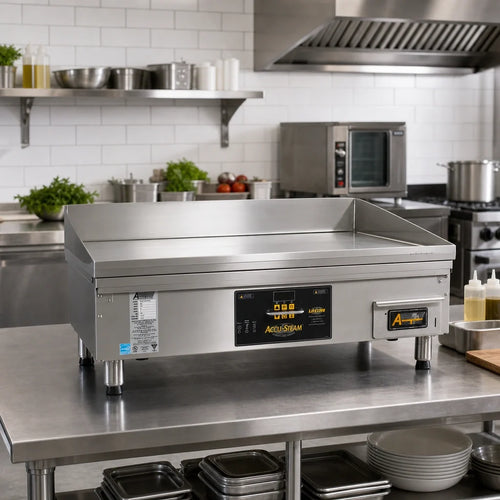 AccuTemp AccuSteam Griddle EGF2403B4850-T1 Countertop Electric Steam-Heated Griddle, 48 x 24-Inch Surface, Digital Controls
