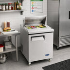 Atosa MSF8305GR 27-1/2-Inch 1-Section Mega Top Sandwich/Salad Prep Table Refrigerator, 12 1/6 Pans