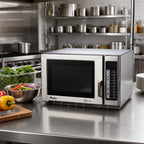 ACP Amana® Commercial RFS18TS Countertop Commercial Microwave Oven, 1.2 Cu. Ft., 1800 Watts, Medium Duty, 100 Programmable Settings