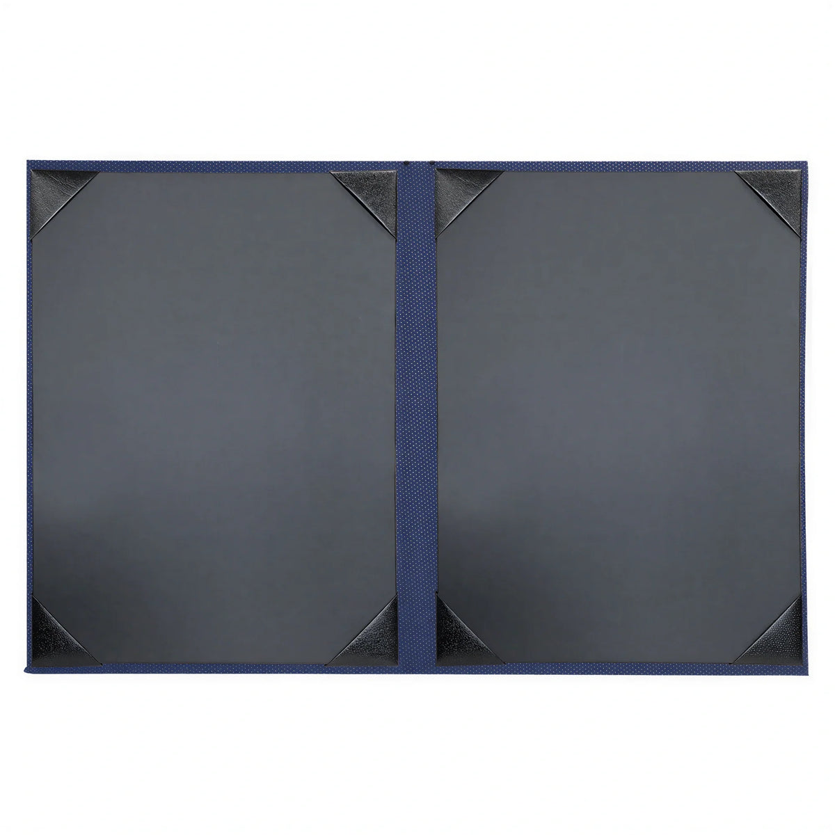 Risch LINEN-2V 8.5X14 Vinyl Hardback Menu Cover, 8-1/2 x 14, 2-View Booklet Case of 25
