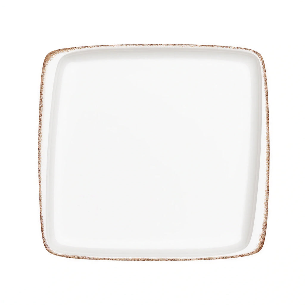 Global Tableware Collective Bonna, Moove BNE100MOV34KR Rectangular Porcelain Plate, 10-5/8" x 9-7/8"