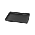 Steelite Delfin, Supermarket DFTRC1210LT010 Rectangular Melamine Display Tray, Linen Black, 12" x 10" x 1"