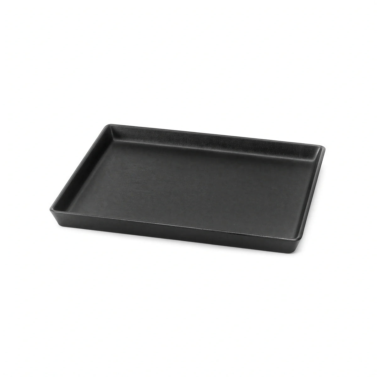 Steelite Delfin, Supermarket DFTRC1210LT010 Rectangular Melamine Display Tray, Linen Black, 12" x 10" x 1"