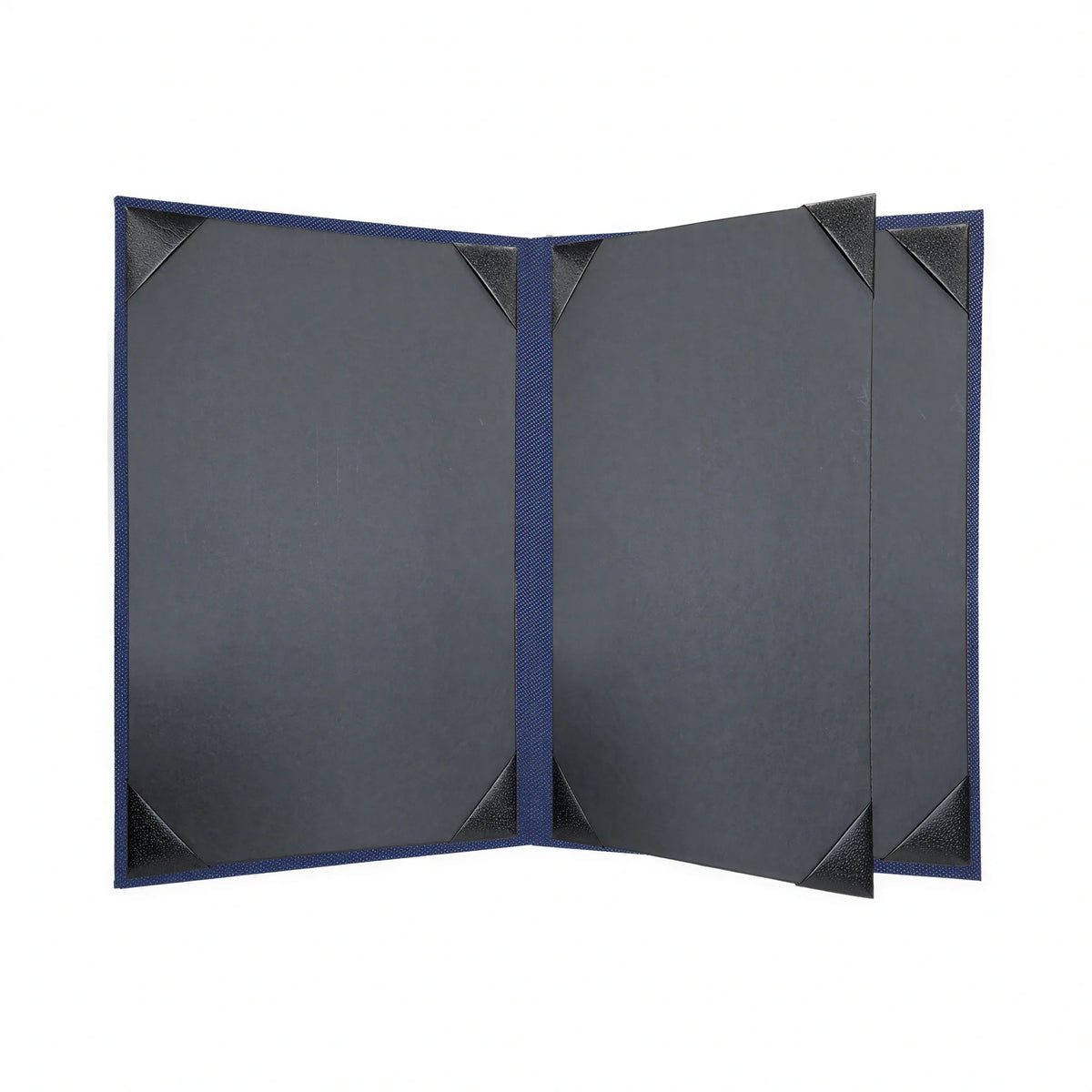 Risch LINEN-4V 5.5X8.5 Vinyl Hardback 4-View Booklet Menu Cover, 5-1/2" x 8-1/2" Case of 25